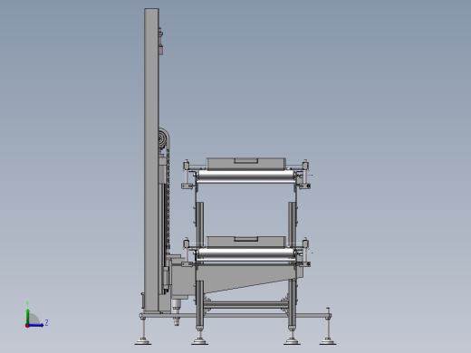 滚道提升机构3D图纸 K153左视缩略图
