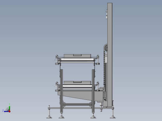 滚道提升机构3D图纸 K153右视缩略图