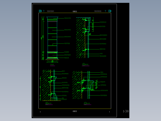 现代式柱详图-09060003