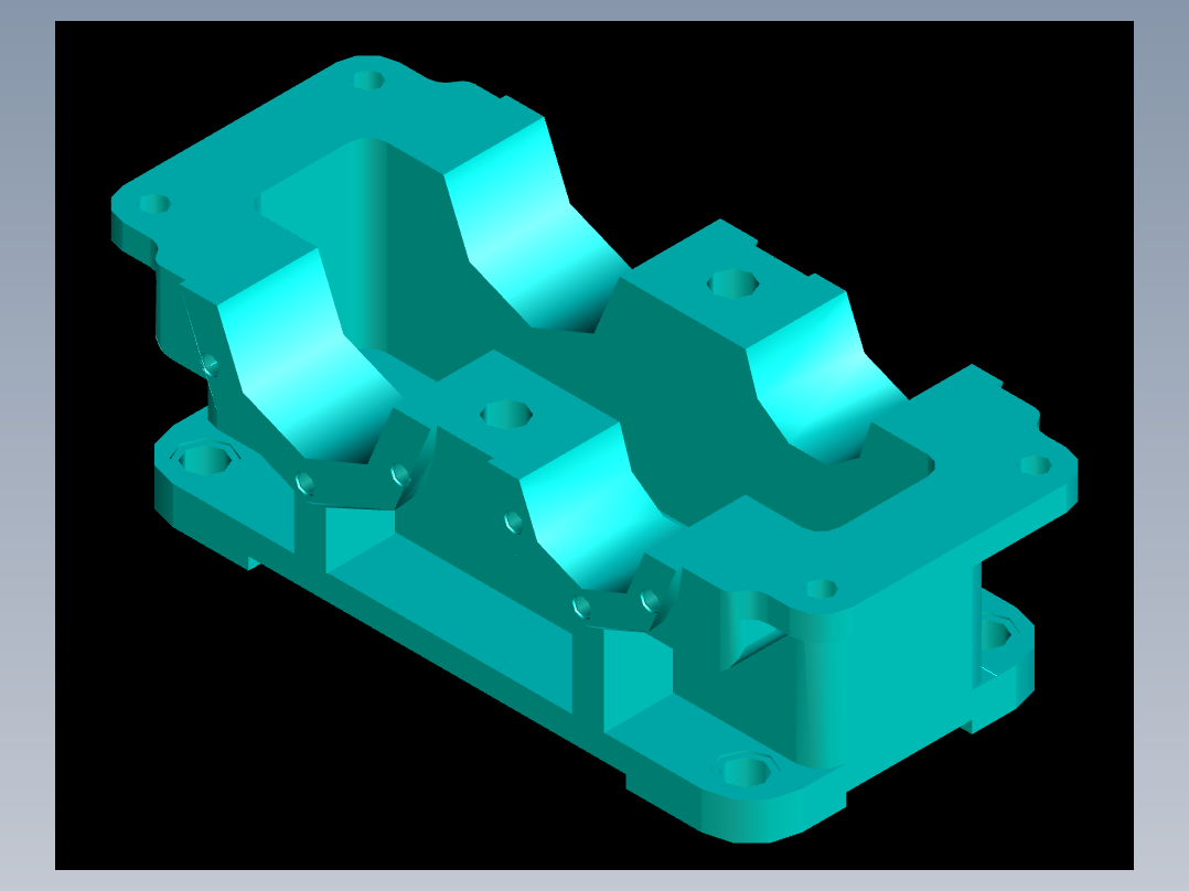 用AUTO CAD制作减速器箱体三维图