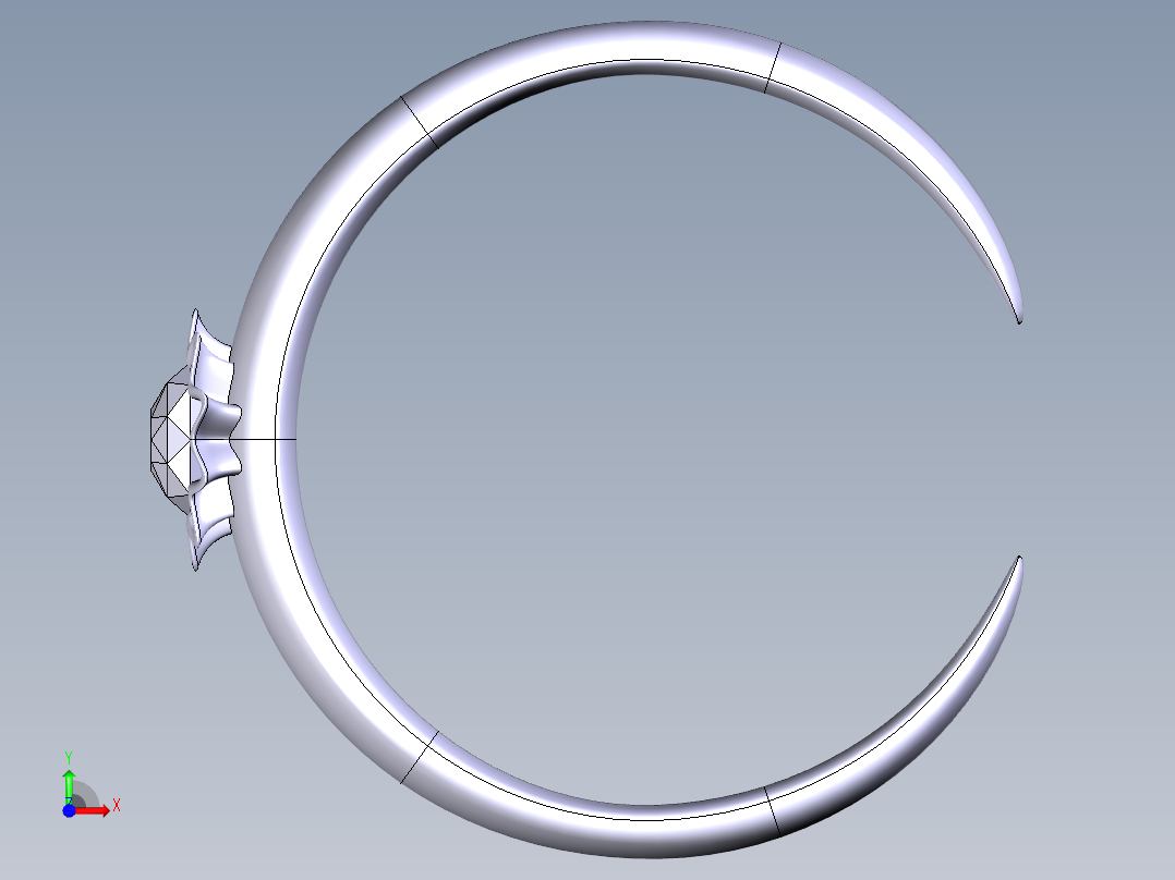 戒指3d模型前视图