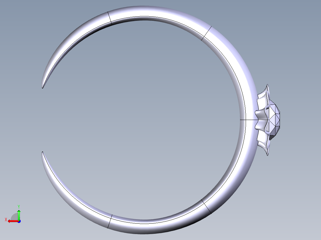 戒指3d模型后视图