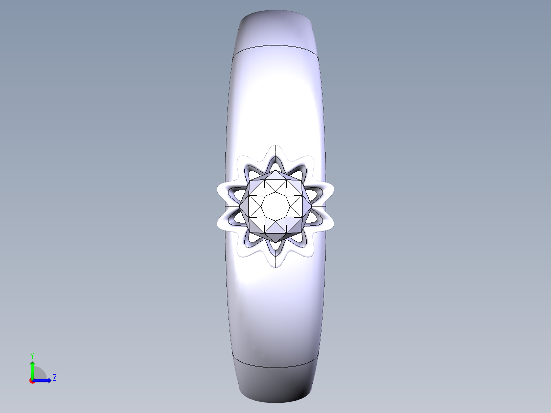 戒指3d模型左视图