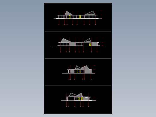 茶室餐饮cad平面立面+建筑su单体模型+效果图（亿象小站）