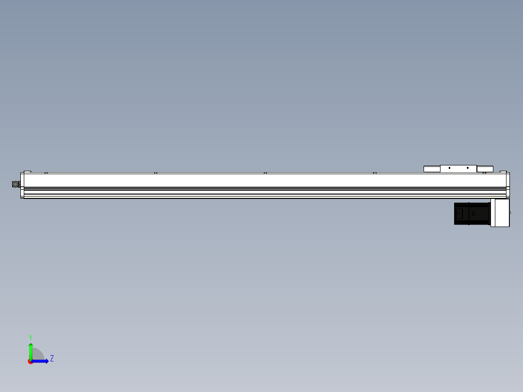 Toyo东佑达直线模组-ECH14-1050-BM-200W左视图