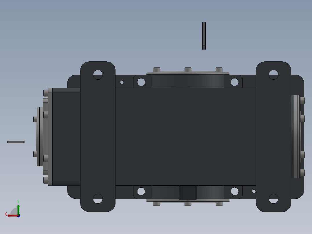 一体机减速机后视图