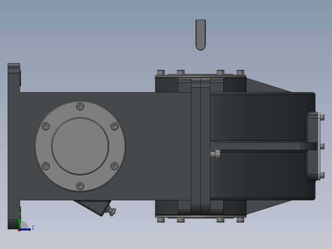 一体机减速机左视图