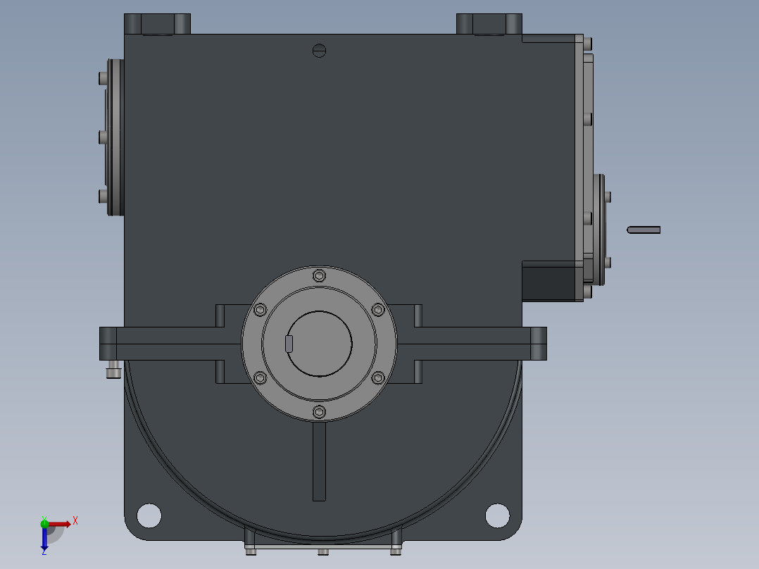 一体机减速机俯视图