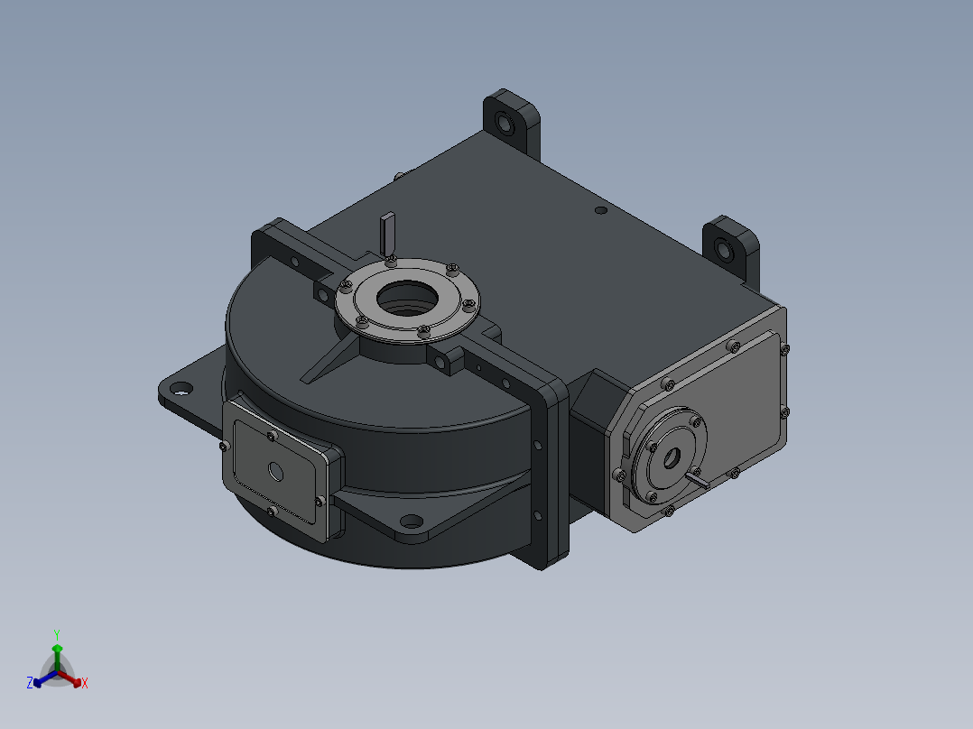 一体机减速机正等轴测图