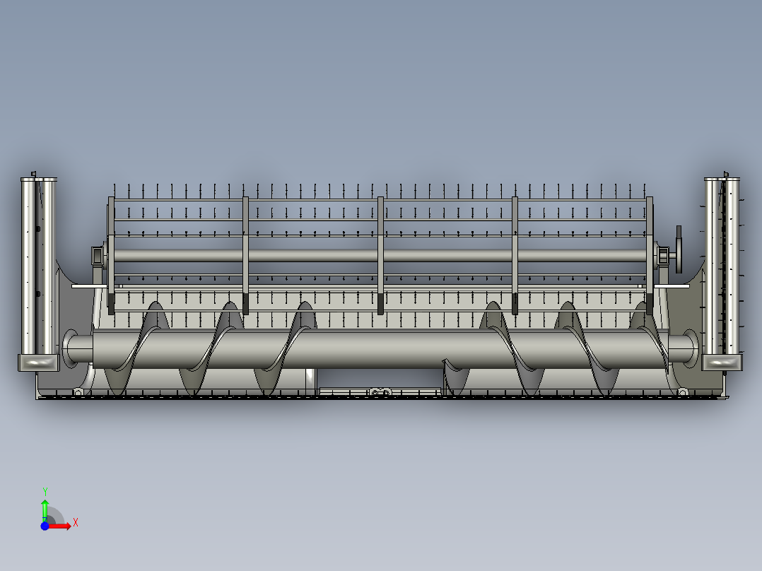 联合收割机前视图
