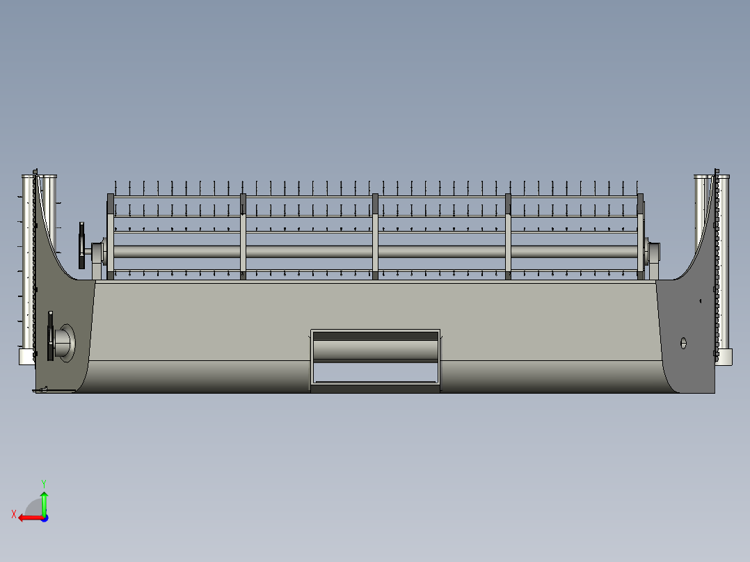 联合收割机后视图