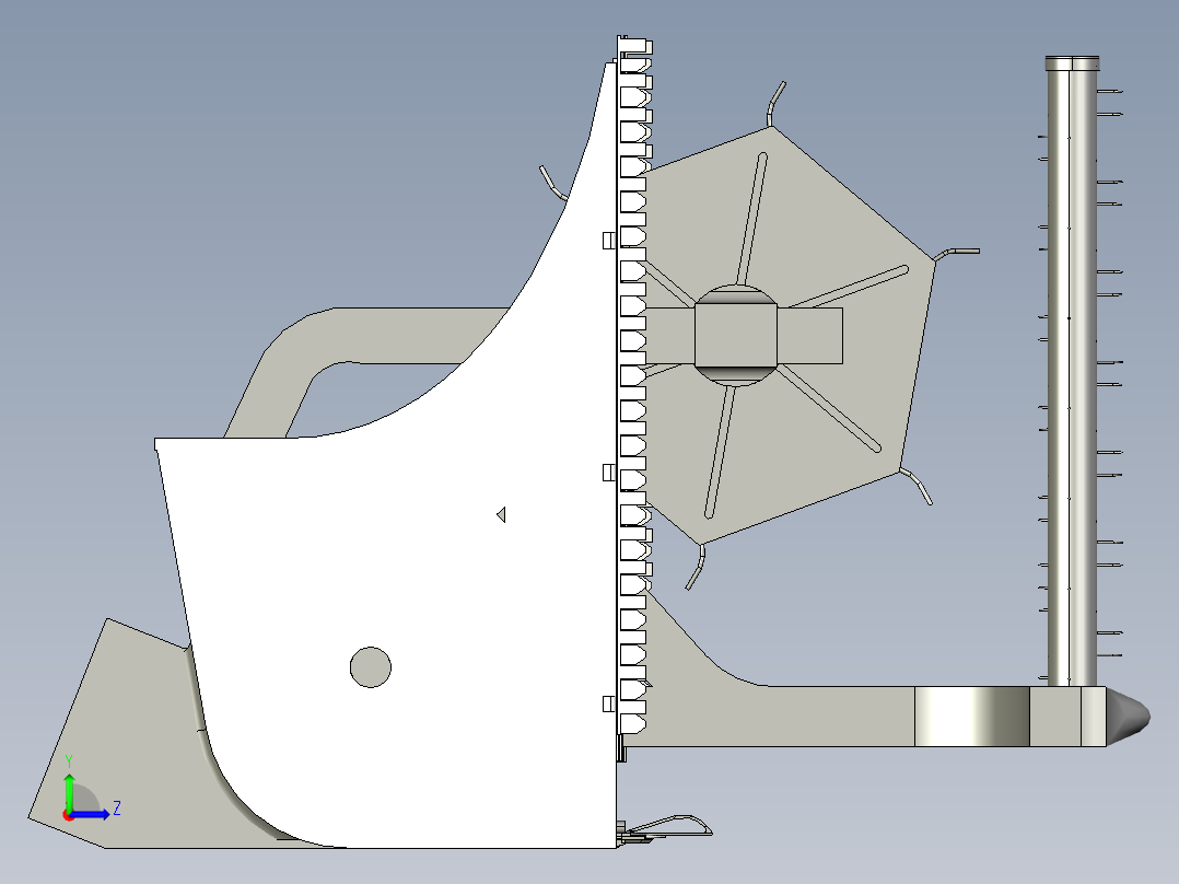 联合收割机左视图