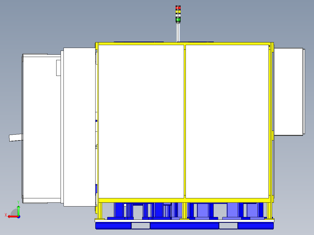 大型六工位转盘组装机设备后视图
