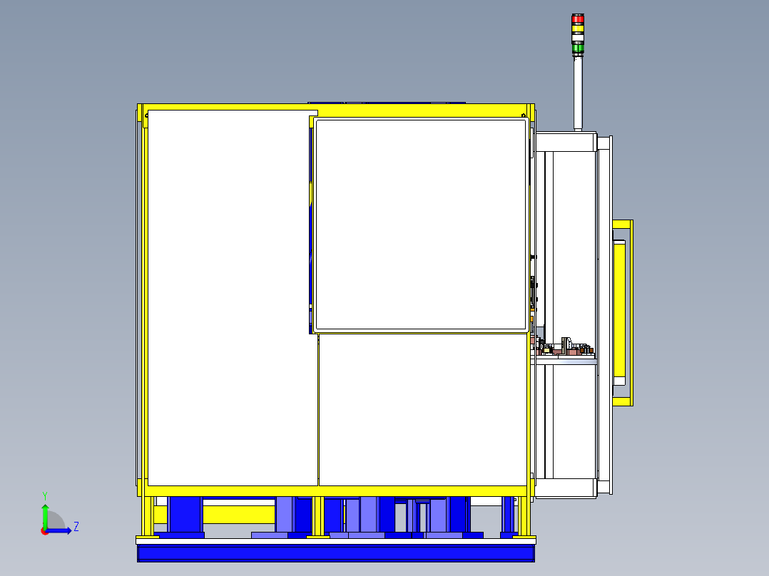 大型六工位转盘组装机设备左视图