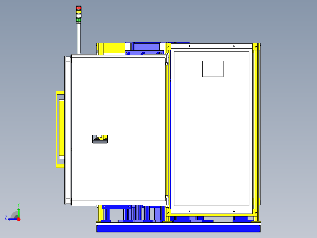 大型六工位转盘组装机设备右视图