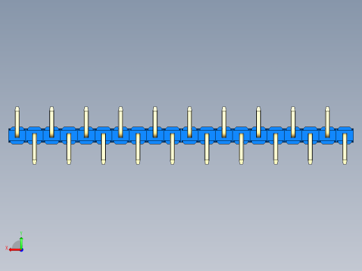 彩色公排针 100mil 2.54mm 系列-DS1022_blue_20p_100mil_Type_SMT_R2_rev1.0后视缩略图
