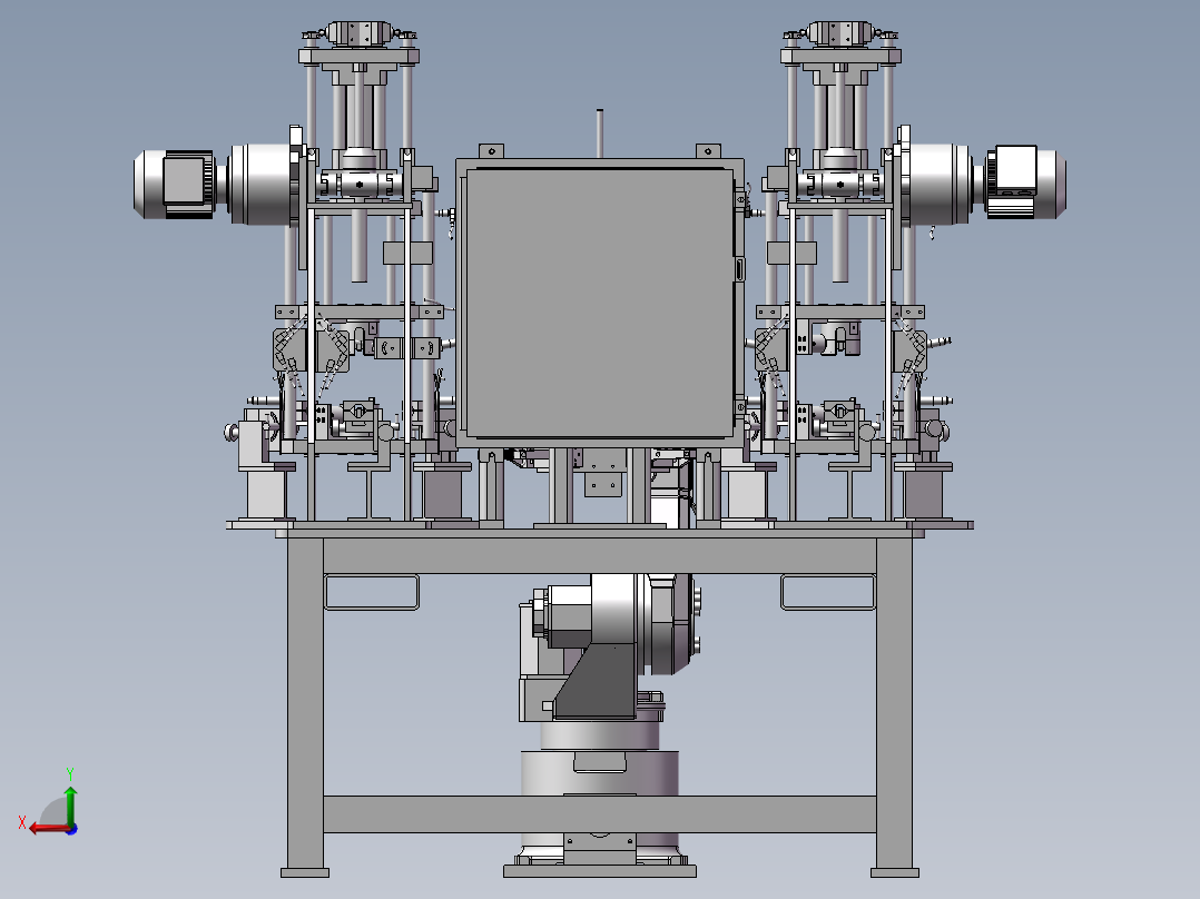 转子的自动化焊接并且检测工作站后视图
