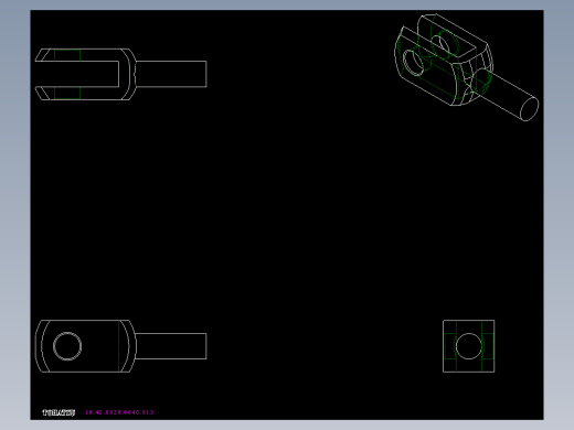 U接頭10.(A)-2D多系列多零件图纸模型