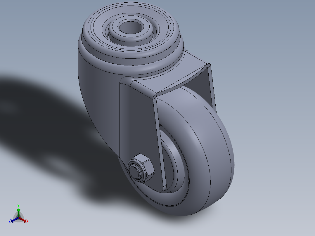 标准脚轮-WH-5073-76 3in SWIVEL BOLT HOLE MOUNTING H=104主视图