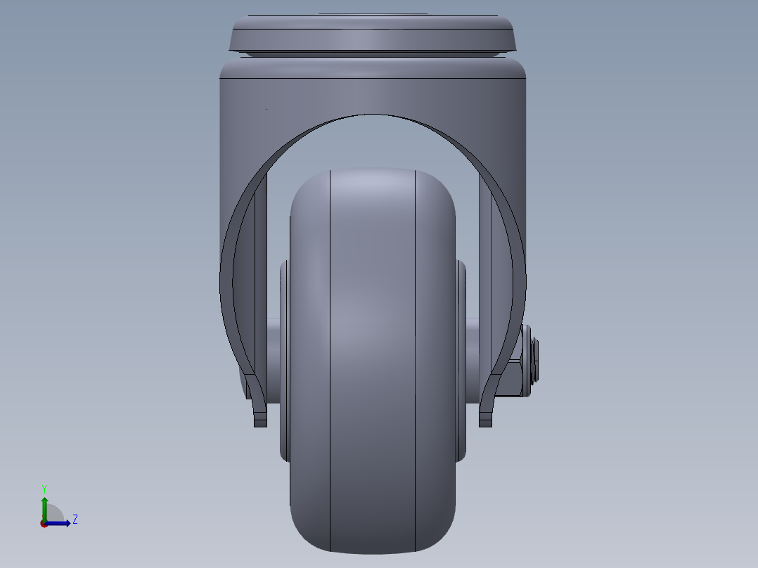 标准脚轮-WH-5073-76 3in SWIVEL BOLT HOLE MOUNTING H=104左视图