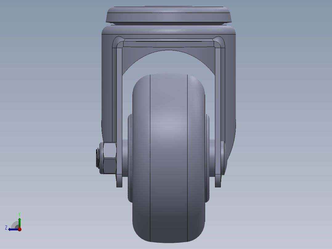 标准脚轮-WH-5073-76 3in SWIVEL BOLT HOLE MOUNTING H=104右视图