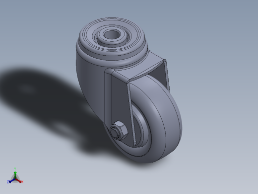标准脚轮-WH-5073-76 3in SWIVEL BOLT HOLE MOUNTING H=104正等轴测缩略图