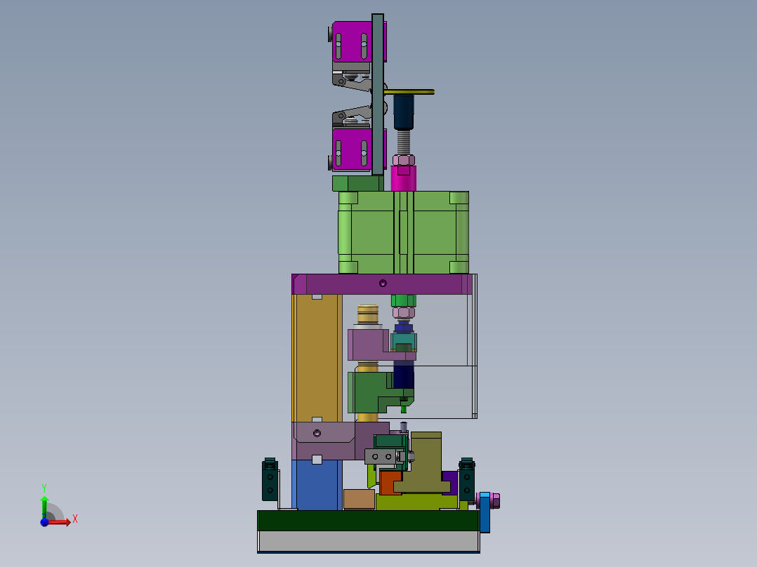 小型冲孔机前视图