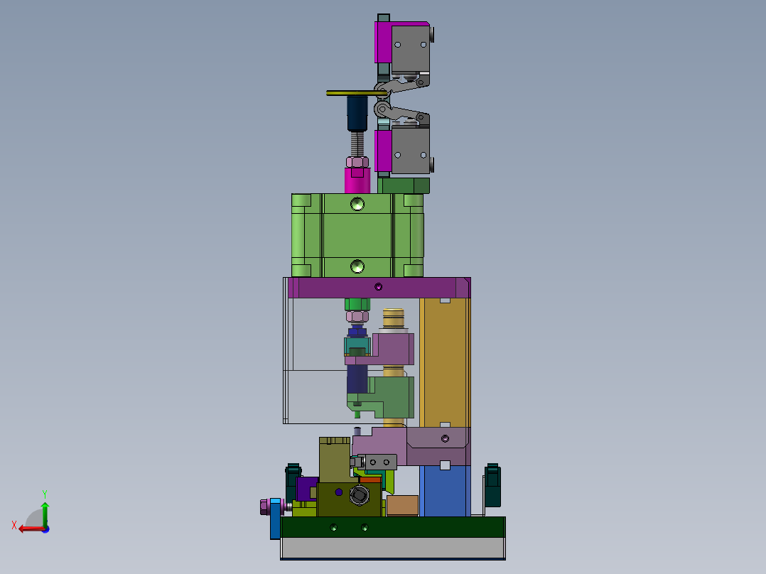 小型冲孔机后视图