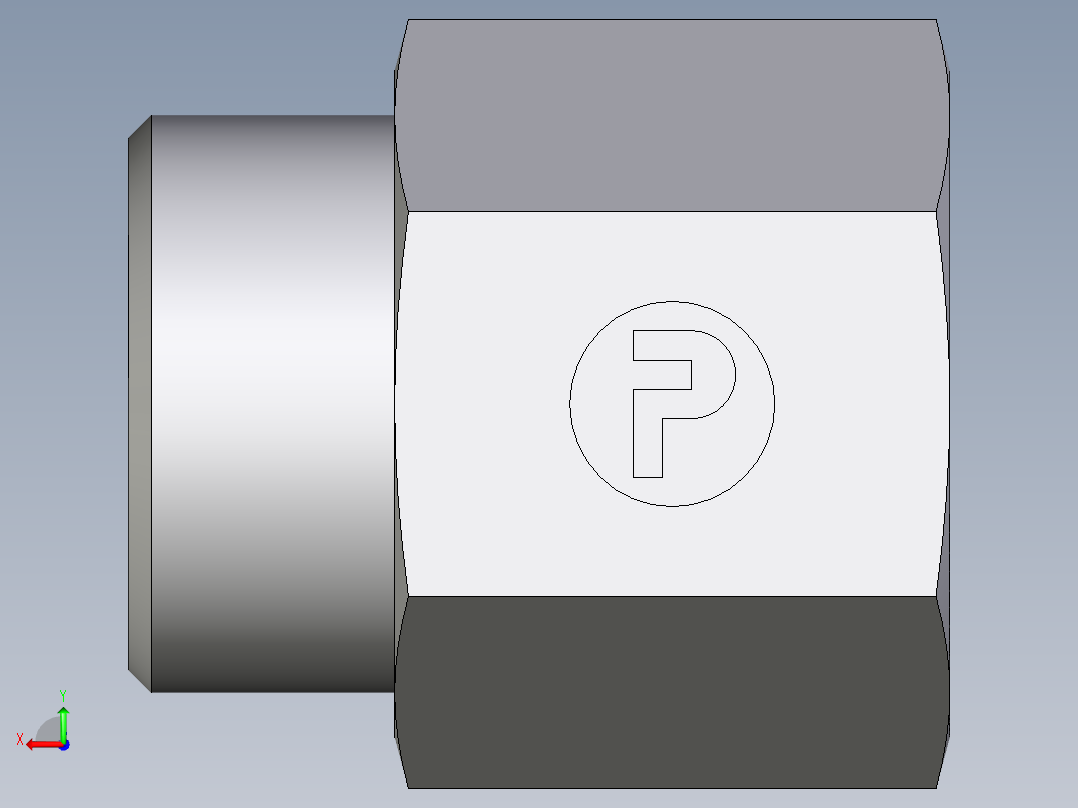 卡套式工业通用硬管接头EO_Swivel_connector_GAI18LM71X后视图