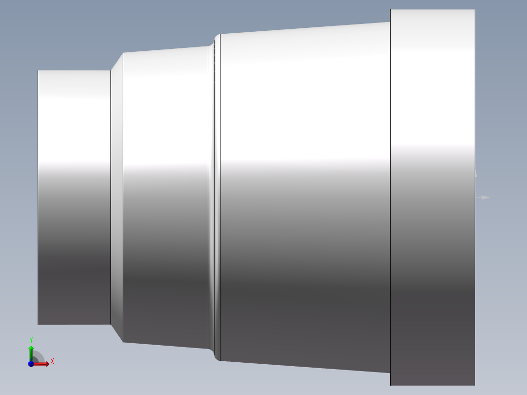 管箍-异径有边 DN20-DN10前视图