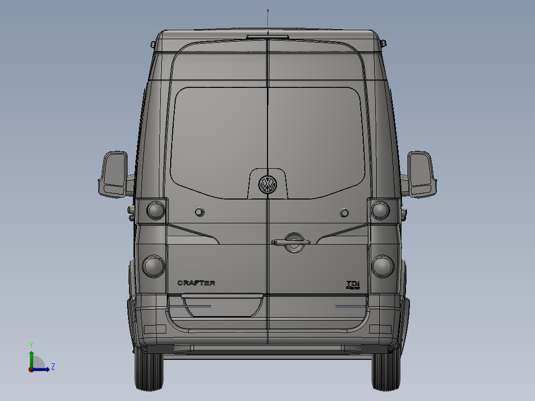 商用车外壳造型左视图