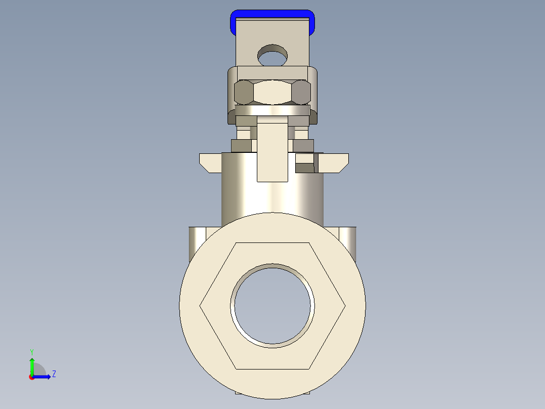 管道手动球阀-水管开关阀-手动阀门手动不锈钢内螺纹球阀DN15左视图