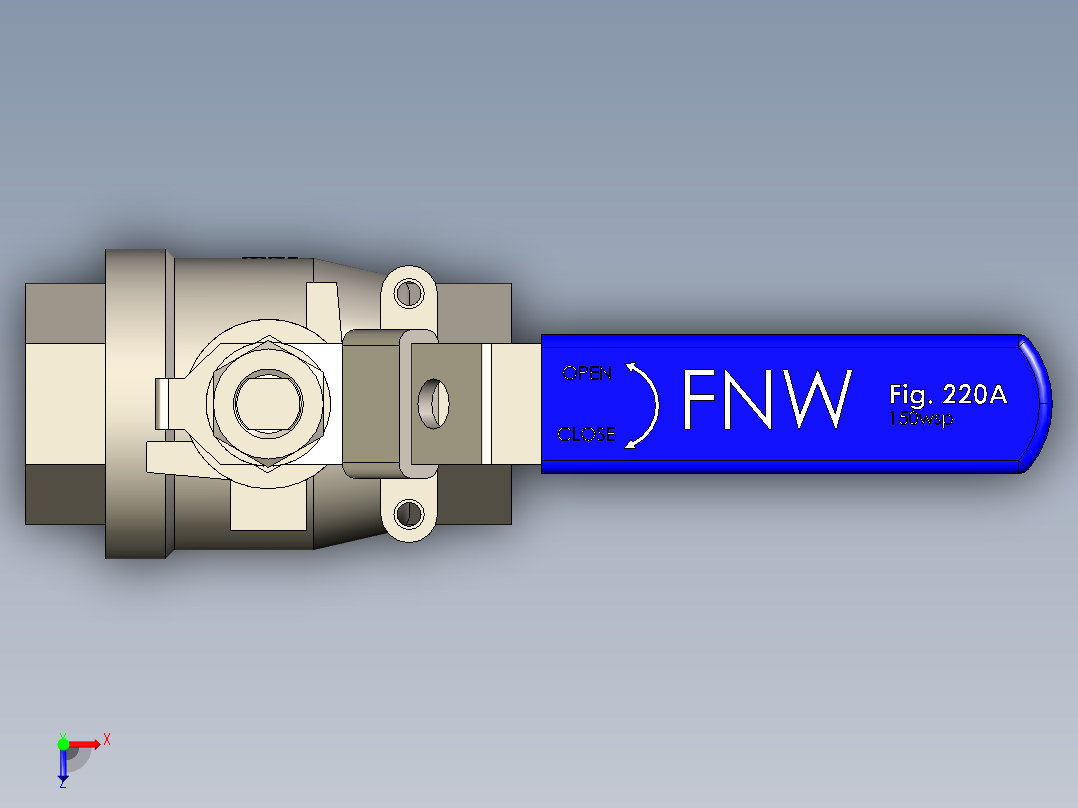 管道手动球阀-水管开关阀-手动阀门手动不锈钢内螺纹球阀DN15俯视图