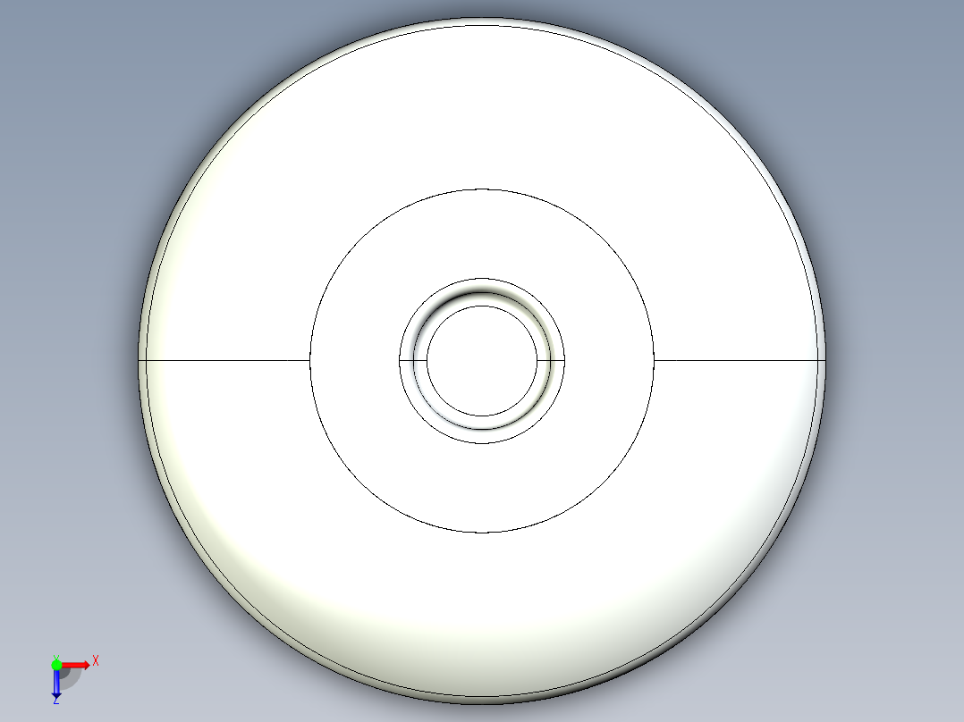 紧固件-IGES 0.2500 Rivet俯视图