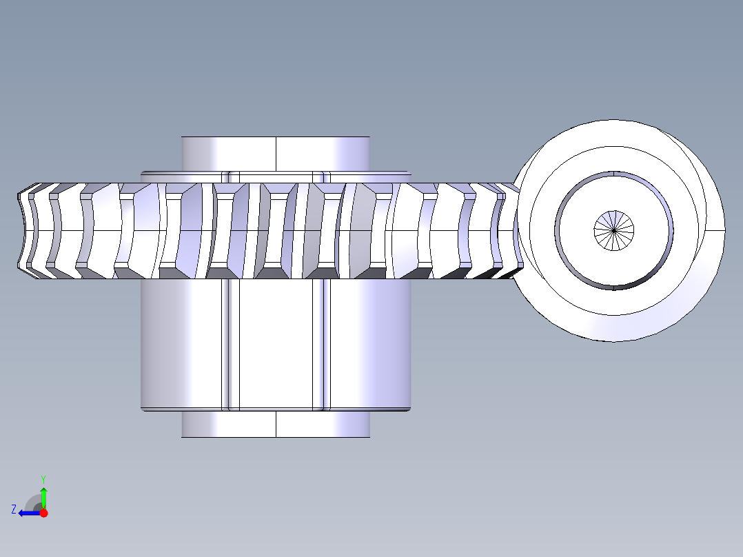 齿轮啮合 (123)右视图