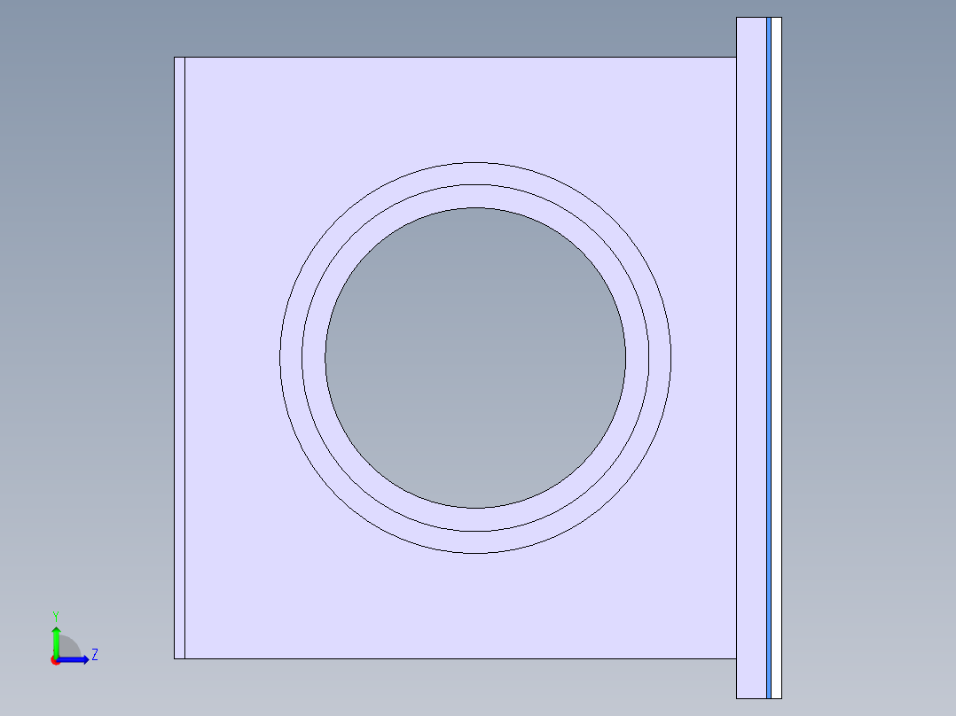 [PVC]法兰接头盒 Flange-Union Box左视图