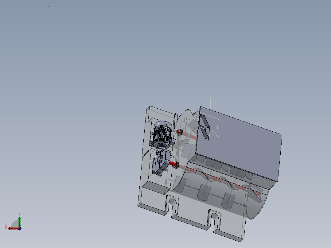 粉状物料混合机设计含SW三维图后视图