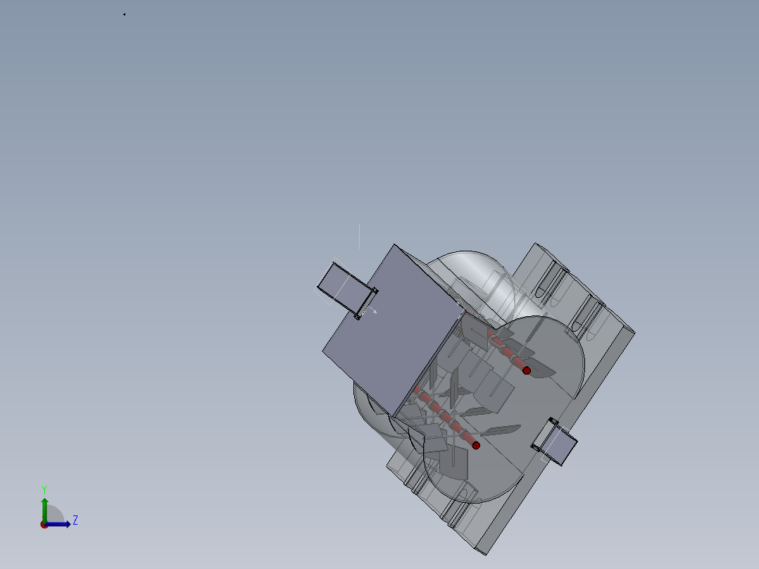 粉状物料混合机设计含SW三维图左视图