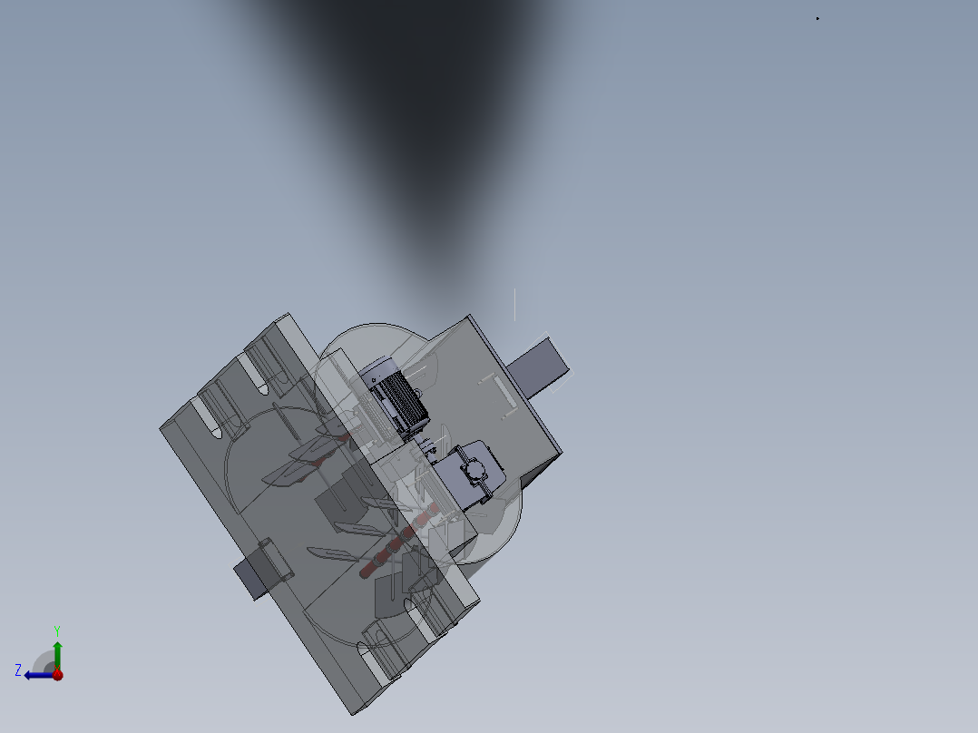 粉状物料混合机设计含SW三维图右视图