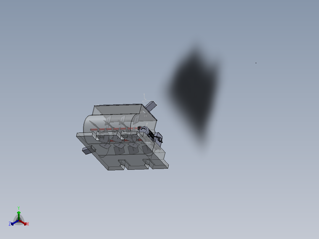 粉状物料混合机设计含SW三维图正等轴测图