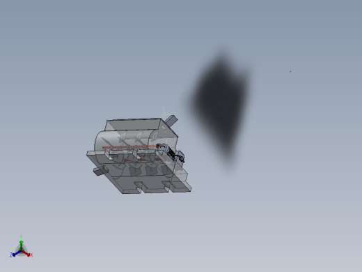 粉状物料混合机设计含SW三维图正等轴测缩略图