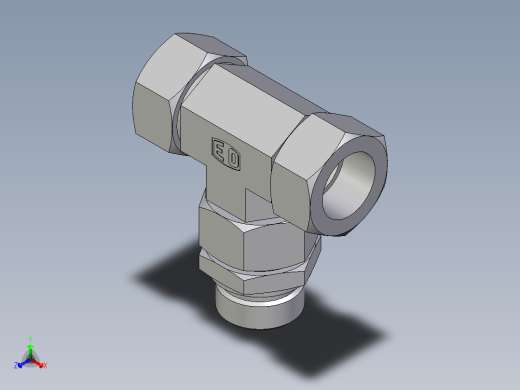 卡套式工业通用硬管接头EO_Assembled_adjustable_standpipe_branch_tee_EVT28LR71
