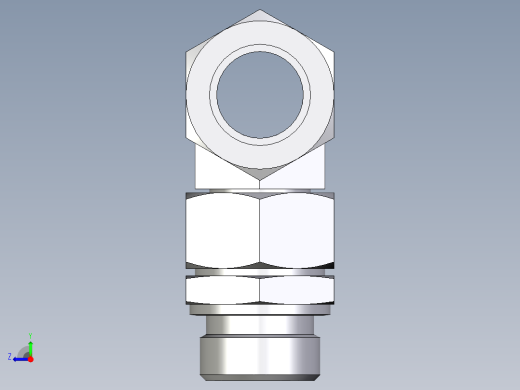 卡套式工业通用硬管接头EO_Assembled_adjustable_standpipe_branch_tee_EVT28LR71右视缩略图