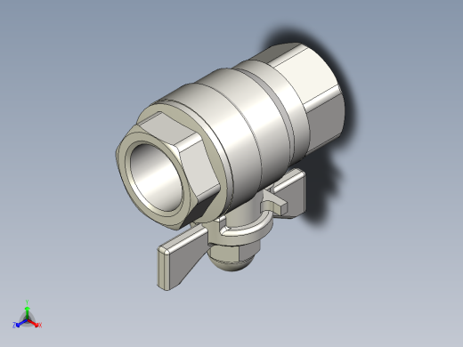 全流道球阀1_2英寸正等轴测缩略图