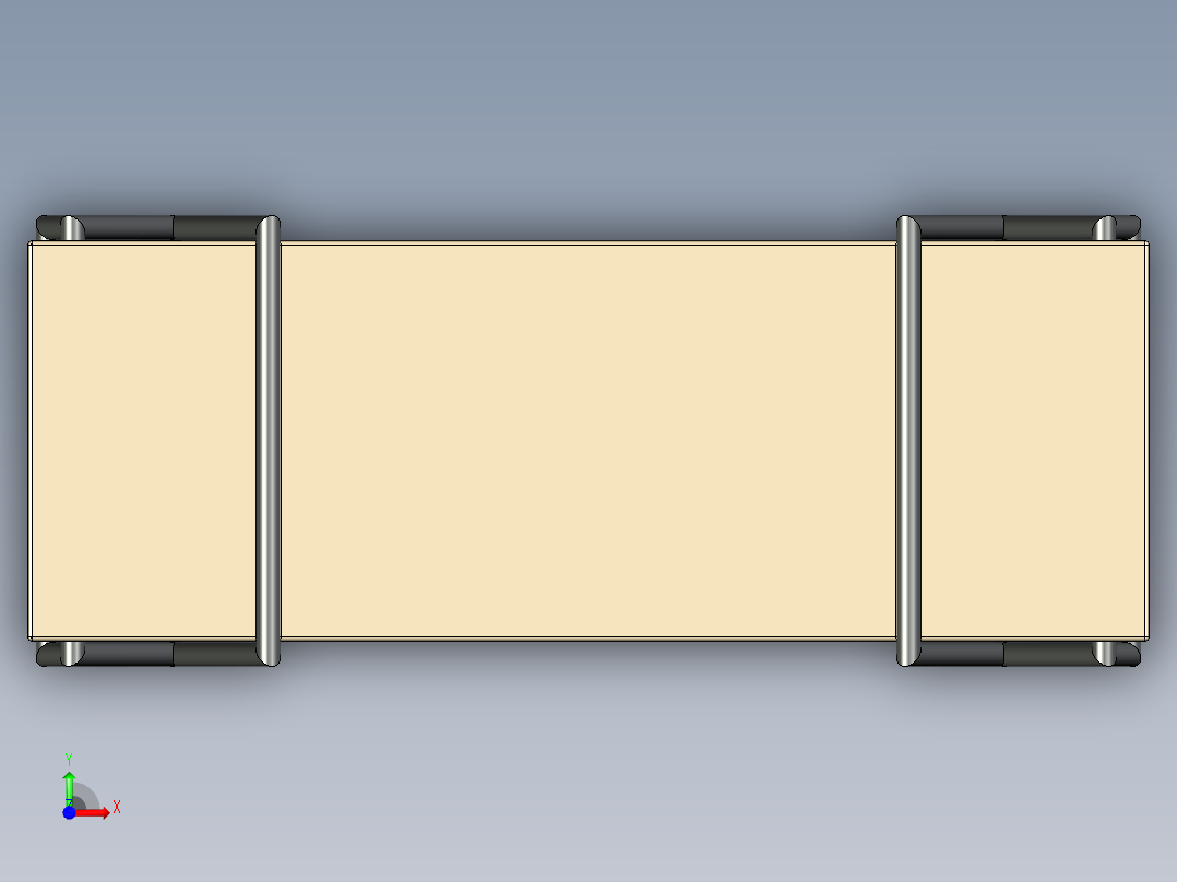可折叠桌子前视图