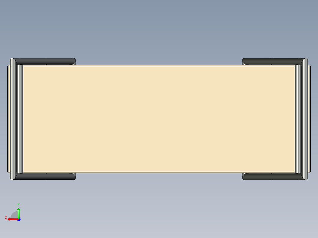 可折叠桌子后视图