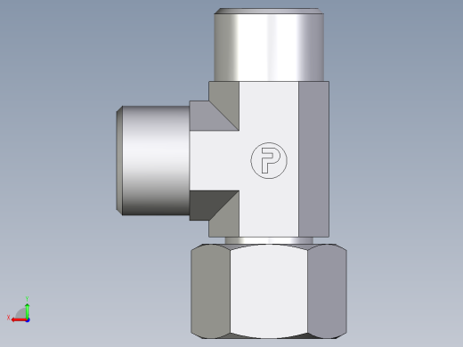 卡套式工业通用硬管接头EO_Swivel_nut_run_tee_EL10SOMDCF后视缩略图