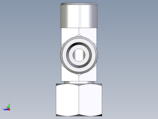 卡套式工业通用硬管接头EO_Swivel_nut_run_tee_EL10SOMDCF右视缩略图