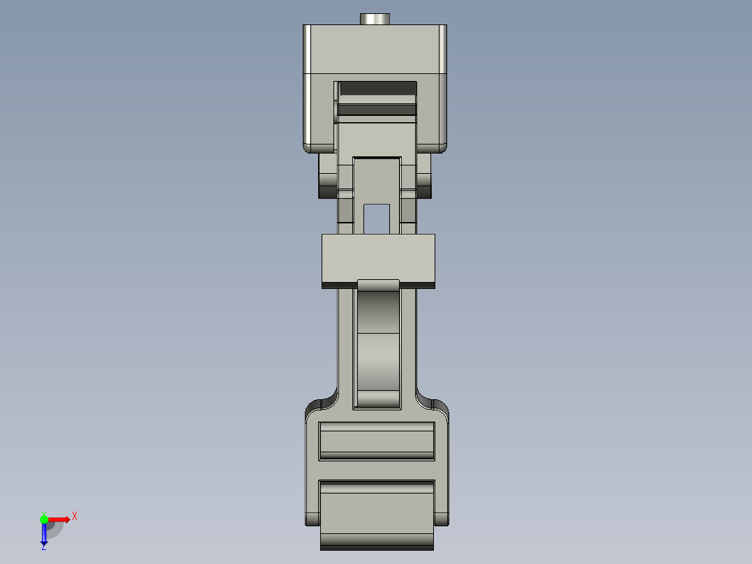 重荷重用腳座GZ-3D多系列多零件图纸模型俯视图