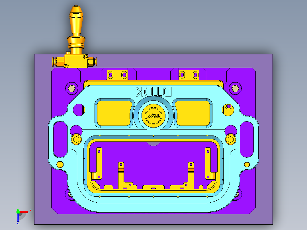 DIDK-CNC1笔记本CNC工装夹具三维模型俯视图